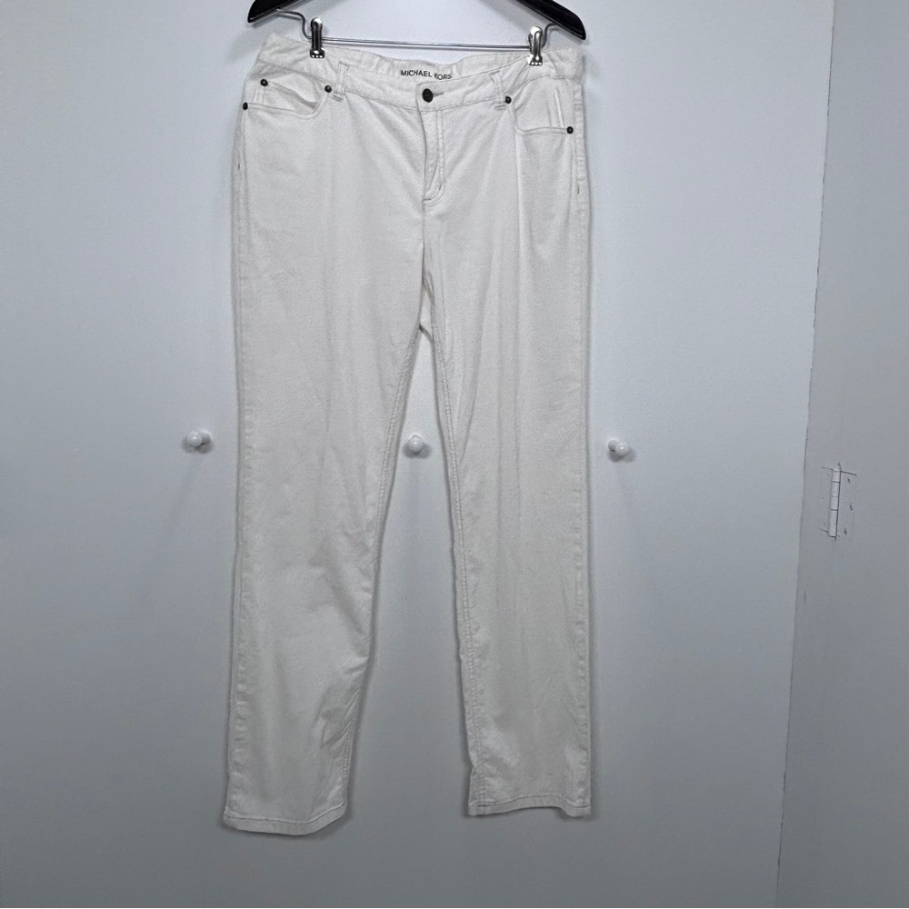Michael Kors Women's Size 14 Off White Lightweight Corduroy Pants
